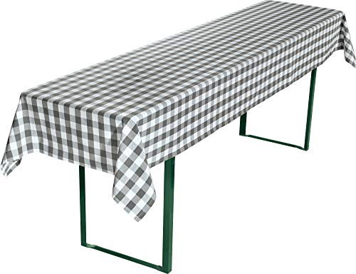 REDBEST Bierbanktischdecke, Biertisch-Auflage, Tischdecke Bierzeltgarnitur karo grau Größe 110x260 cm - strapazierstark und langlebig, mit schmalem Kuvertsaum REDBEST Bierbanktischdecke, Biertisch-Auflage, Tischdecke Bierzeltgarnitur karo grau Größe 110x260 cm - strapazierstark und langlebig, mit schmalem Kuvertsaum von REDBEST