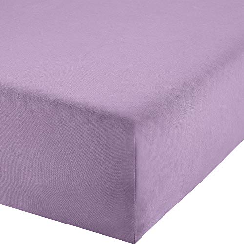 REDBEST Boxspring-Spannbettlaken Denver Elasthan-Jersey-Stretch Lavendel Größe 180x200 cm - 200x200 cm - besonders weich und anschmiegsam, bügelfrei, mit Rundumgummi von REDBEST