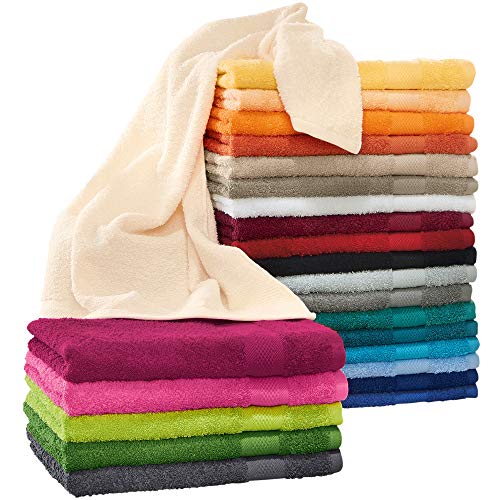 REDBEST Duschtuch Chicago weiß Größe 70x140 cm - saugstark, strapazierfähig, ideal für Reisen, Sport (weitere Farben) von REDBEST