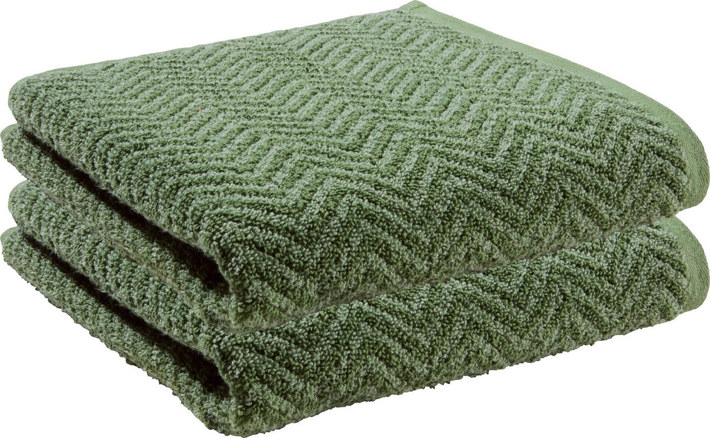 REDBEST Duschtuch Duschtuch "Palmdale" 2er-Pack, Frottier, Walk-Frottier gemustert von REDBEST
