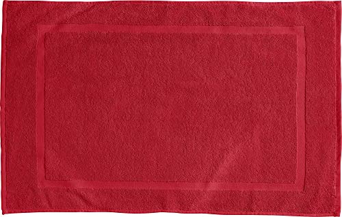 REDBEST Duschvorlage, Badteppich Chicago rot Größe 50x80 cm - extra dick, weich, saustark und strapazierfähig (weitere Farben) von REDBEST