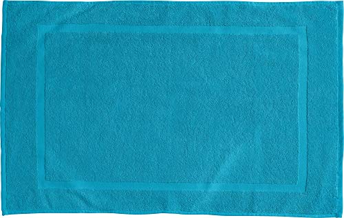 REDBEST Duschvorlage, Badteppich Chicago türkis Größe 50x80 cm - extra dick, weich, saustark und strapazierfähig (weitere Farben) von REDBEST