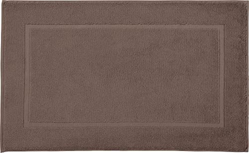 REDBEST Duschvorlage, Badteppich New York Taupe Größe 50x80 cm - saugstark, sehr strapazierfähig, hautsympathisch, trittweich, 100% Baumwolle von REDBEST