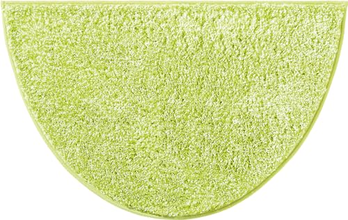 REDBEST Duschvorlage halbrund Frisco apfelgrün-hellgrün Größe 50x80 cm von REDBEST