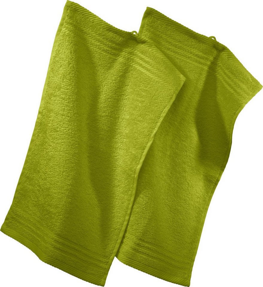 REDBEST Gästehandtuch Gästetuch 2er-Pack, Frottier, Walk-Frottier Uni von REDBEST