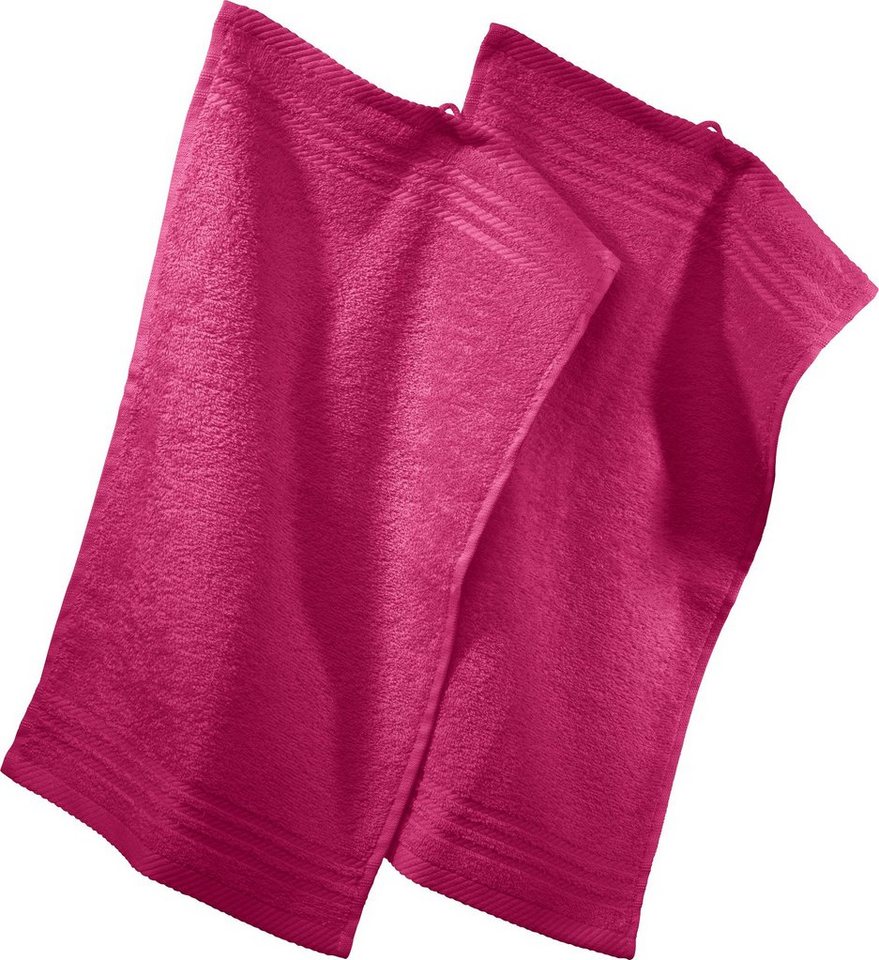 REDBEST Gästehandtuch Gästetuch 2er-Pack, Frottier, Walk-Frottier Uni von REDBEST