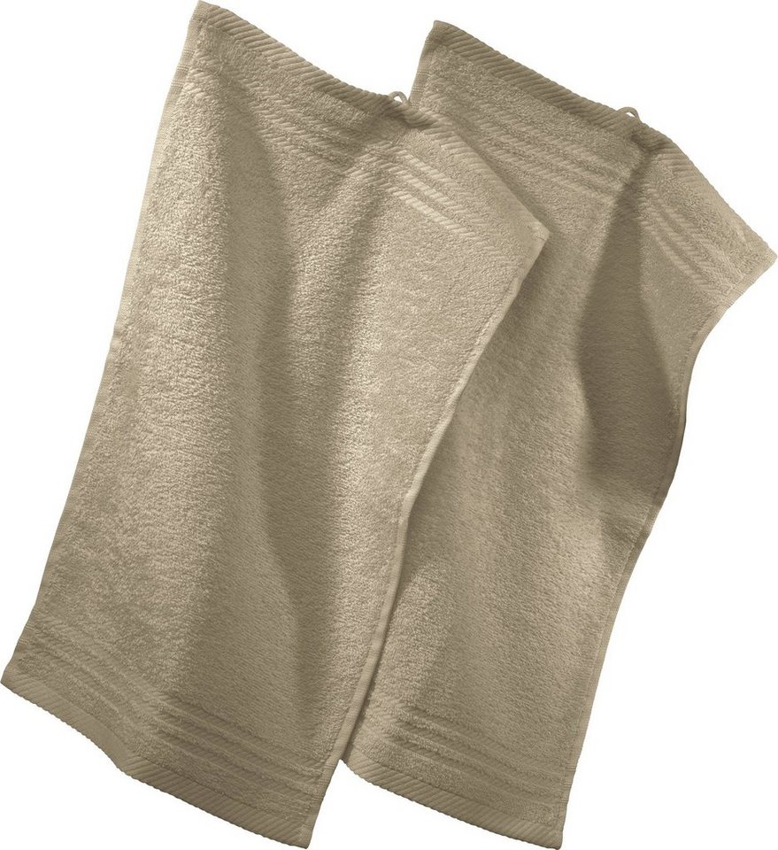 REDBEST Gästehandtuch Gästetuch 2er-Pack, Frottier, Walk-Frottier Uni von REDBEST