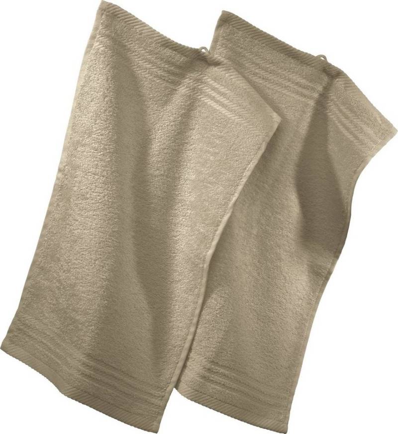 REDBEST Gästehandtuch Gästetuch 2er-Pack, Frottier, Walk-Frottier Uni von REDBEST