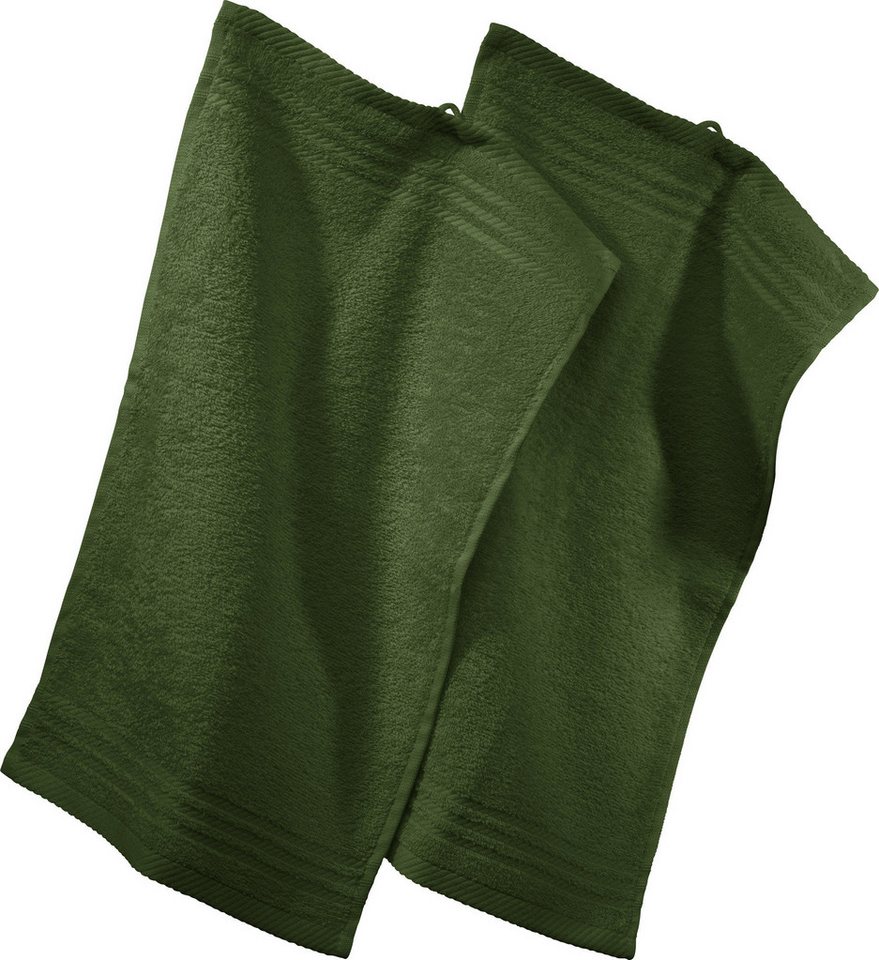 REDBEST Gästehandtuch Gästetuch 2er-Pack, Frottier, Walk-Frottier Uni von REDBEST