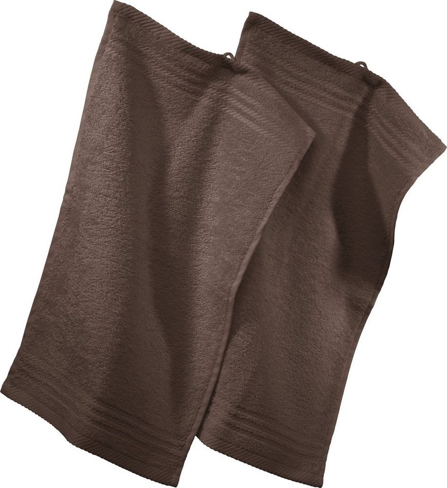 REDBEST Gästehandtuch Gästetuch 2er-Pack, Frottier, Walk-Frottier Uni von REDBEST