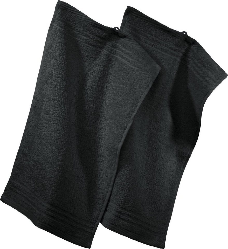 REDBEST Gästehandtuch Gästetuch 2er-Pack, Frottier, Walk-Frottier Uni von REDBEST