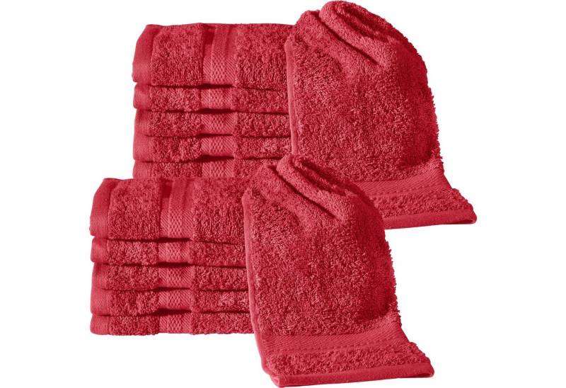 REDBEST Gästehandtuch Gästetuch "Chicago" 12er-Pack, Frottier, Walk-Frottier Uni von REDBEST
