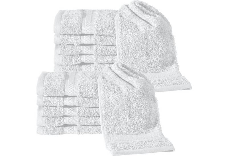 REDBEST Gästehandtuch Gästetuch "Chicago" 12er-Pack, Frottier, Walk-Frottier Uni von REDBEST