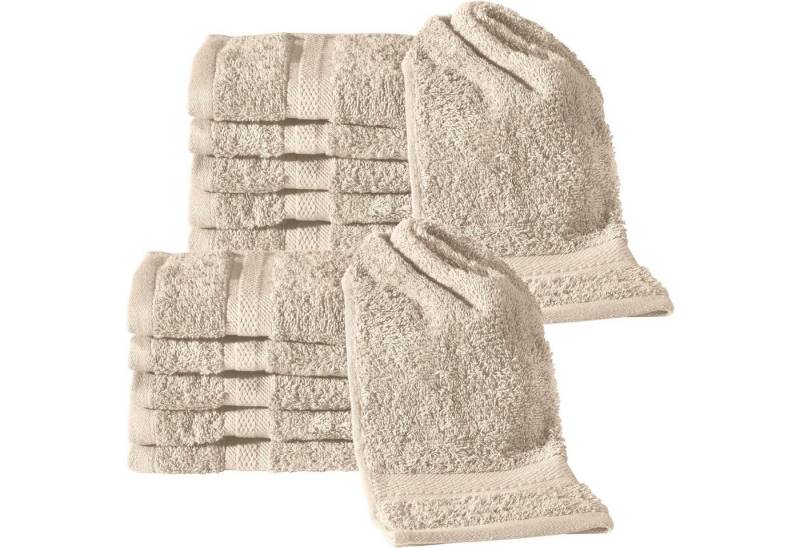REDBEST Gästehandtuch Gästetuch "Chicago" 12er-Pack, Frottier, Walk-Frottier Uni von REDBEST