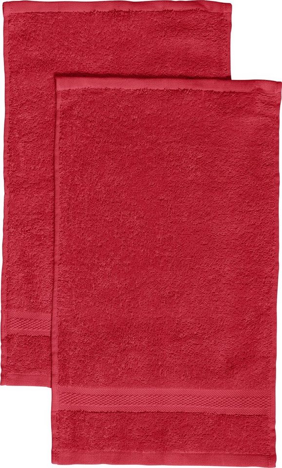 REDBEST Gästehandtuch Gästetuch "Chicago" 2er-Pack, Frottier (2-St), Walk-Frottier Uni von REDBEST