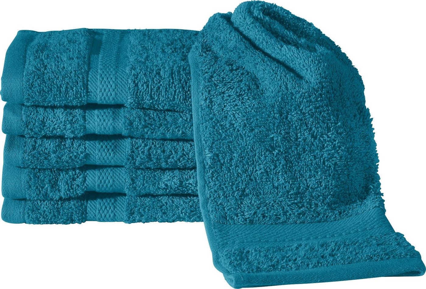 REDBEST Gästehandtuch Gästetuch "Chicago" 6er-Pack, Frottier, Walk-Frottier Uni von REDBEST