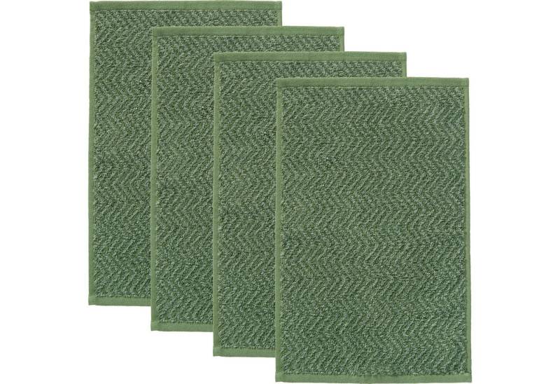 REDBEST Gästehandtuch Gästetuch "Palmdale" 4er-Pack, Frottier, Walk-Frottier gemustert von REDBEST