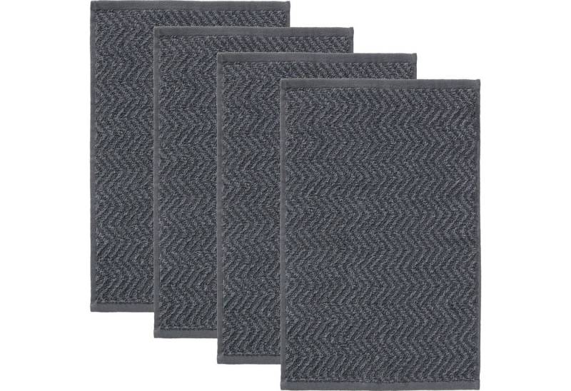 REDBEST Gästehandtuch Gästetuch "Palmdale" 4er-Pack, Frottier, Walk-Frottier gemustert von REDBEST