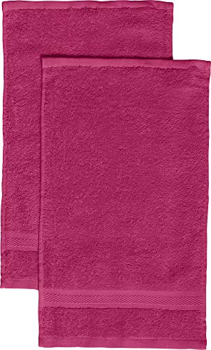 REDBEST Gästetuch 2er-Pack Chicago Fuchsia Größe 30x50 cm - saugstark, strapazierfähig, ideal für Reisen, Sport (weitere Farben) von REDBEST