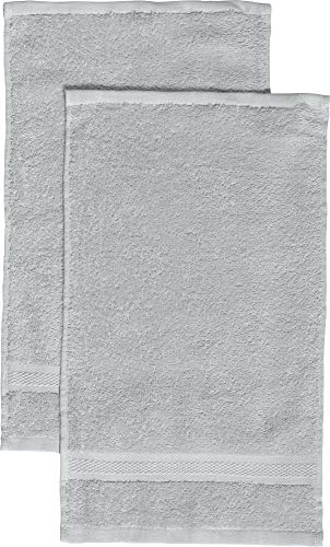 REDBEST Gästetuch 2er-Pack Chicago Silber Größe 30x50 cm - saugstark, strapazierfähig, ideal für Reisen, Sport (weitere Farben) von REDBEST