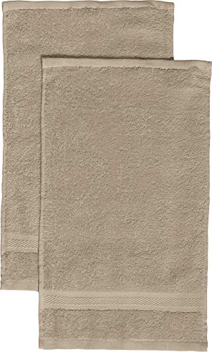 REDBEST Gästetuch 2er-Pack Chicago - saugstark, strapazierfähig, ideal für Reisen, Sport - Taupe Größe 30x50 cm (weitere Farben) von REDBEST