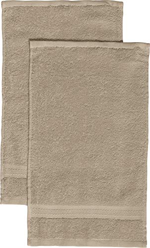 REDBEST Gästetuch 2er-Pack Chicago Taupe Größe 30x50 cm - saugstark, strapazierfähig, ideal für Reisen, Sport (weitere Farben) von REDBEST