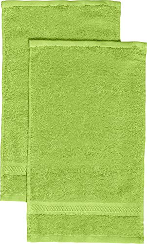REDBEST Gästetuch 2er-Pack Chicago apfelgrün Größe 30x50 cm - saugstark, strapazierfähig, ideal für Reisen, Sport (weitere Farben) von REDBEST