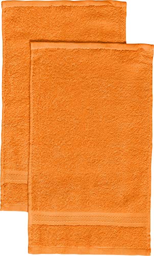 REDBEST Gästetuch 2er-Pack Chicago - saugstark, strapazierfähig, ideal für Reisen, Sport - orange Größe 30x50 cm (weitere Farben) von REDBEST