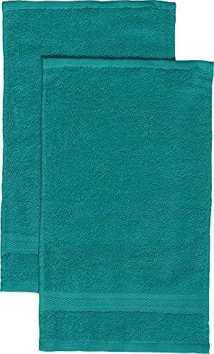 REDBEST Gästetuch 2er-Pack Chicago smaragdgrün Größe 30x50 cm - saugstark, strapazierfähig, ideal für Reisen, Sport (weitere Farben) von REDBEST