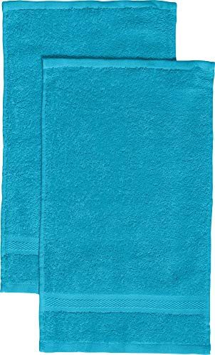 REDBEST Gästetuch 2er-Pack Chicago türkis Größe 30x50 cm - saugstark, strapazierfähig, ideal für Reisen, Sport (weitere Farben) von REDBEST
