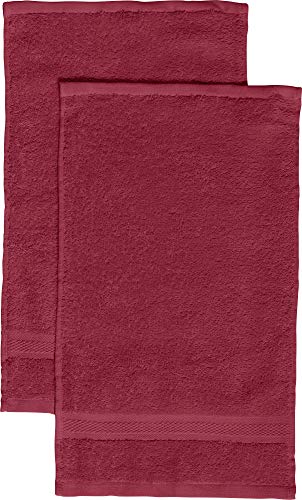 REDBEST Gästetuch 2er-Pack Chicago weinrot Größe 30x50 cm - saugstark, strapazierfähig, ideal für Reisen, Sport (weitere Farben) von REDBEST