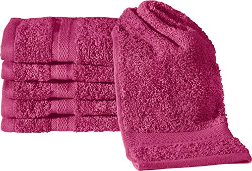 REDBEST Gästetuch 6er-Pack Chicago - saugstark, strapazierfähig, ideal für Reisen, Sport - Fuchsia Größe 30x50 cm (weitere Farben) von REDBEST