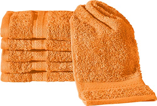 REDBEST Gästetuch 6er-Pack Chicago - saugstark, strapazierfähig, ideal für Reisen, Sport - orange Größe 30x50 cm (weitere Farben) von REDBEST