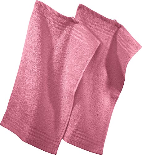 REDBEST Gästetuch New York 2er- Pack rosa Größe 30x50 cm - leichte, weiche Qualität, saugstark, sehr strapazierfähig, 100% Baumwolle von REDBEST