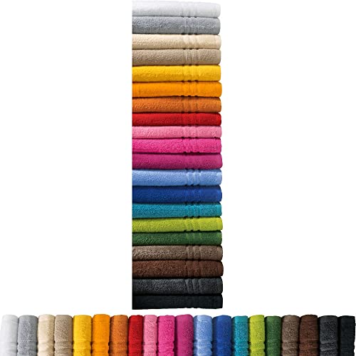 REDBEST Gästetuch New York 2er- Pack rot Größe 30x50 cm - leichte, weiche Qualität, saugstark, sehr strapazierfähig, 100% Baumwolle (weitere Farben) von REDBEST