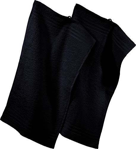 REDBEST Gästetuch New York 2er- Pack schwarz Größe 30x50 cm - leichte, weiche Qualität, saugstark, sehr strapazierfähig, 100% Baumwolle von REDBEST