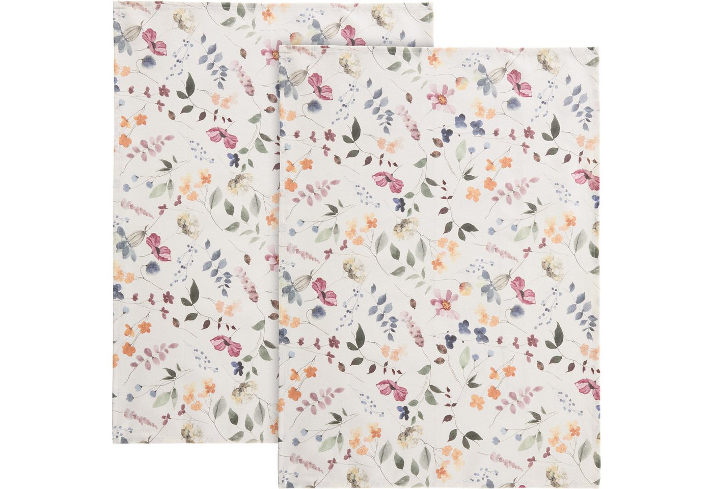 REDBEST Geschirrtuch Geschirrtuch 2er-Pack, (2-tlg), Baumwolle Blumen von REDBEST