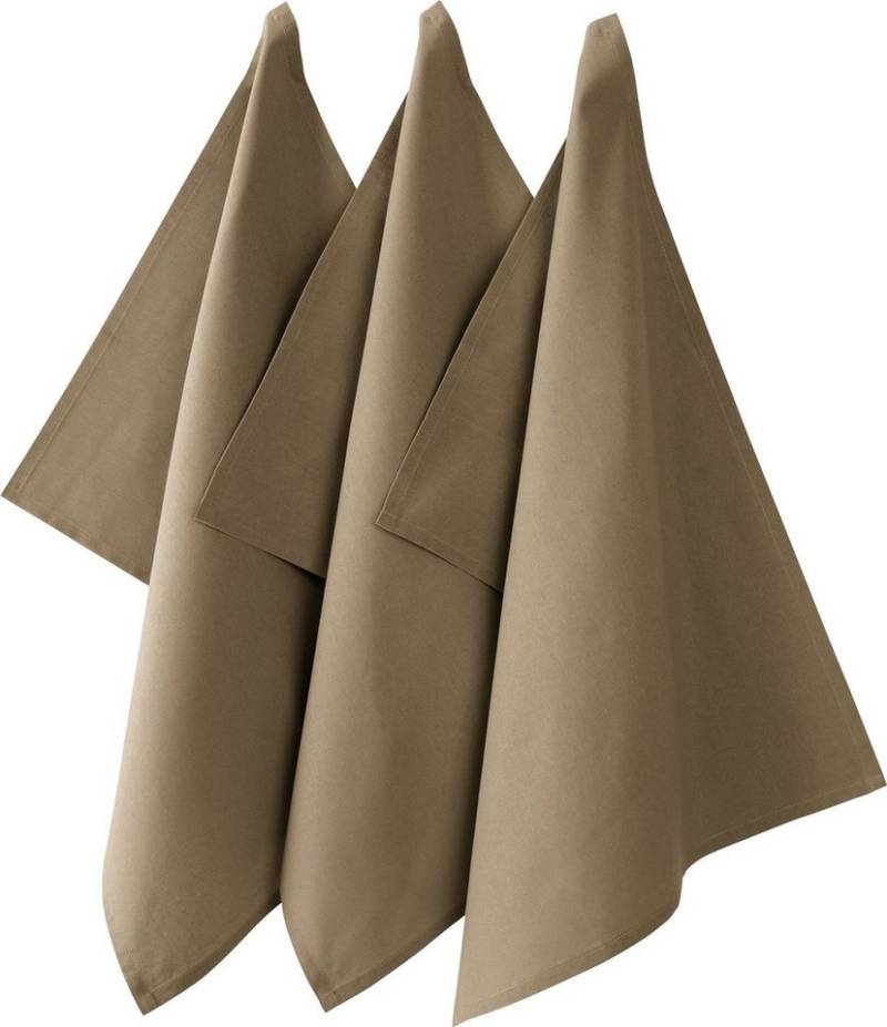 REDBEST Geschirrtuch Geschirrtuch "Seattle" 3er-Pack, Baumwolle Uni von REDBEST