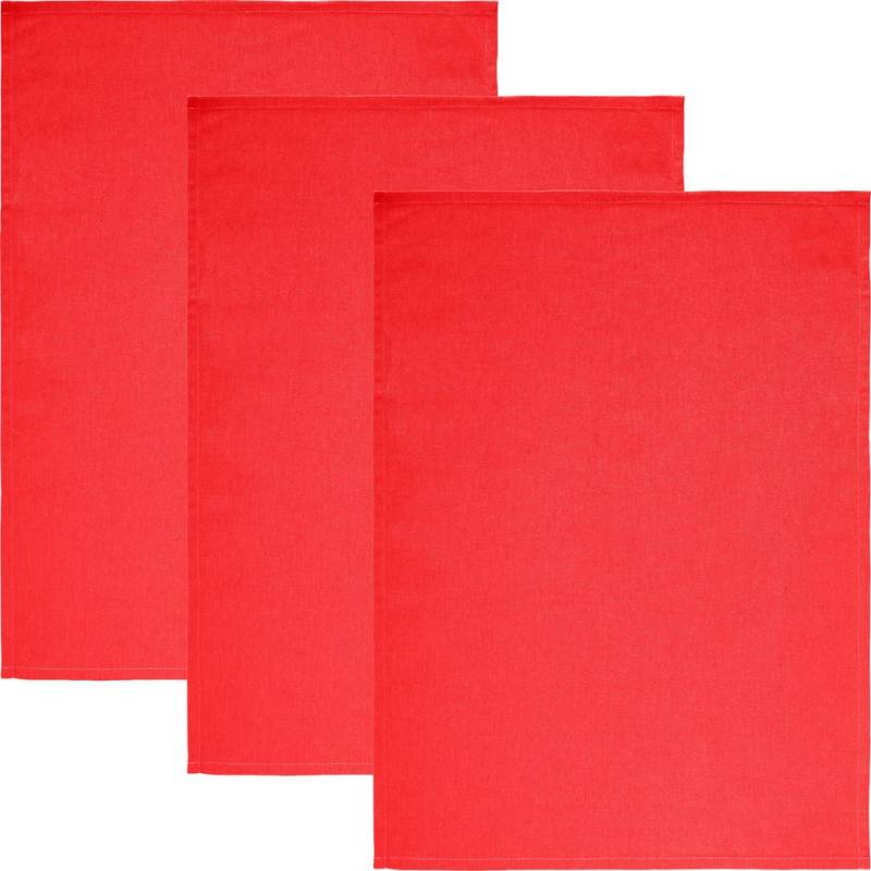 REDBEST Geschirrtuch Geschirrtuch "Tulsa" 3er-Pack, Baumwolle Uni von REDBEST