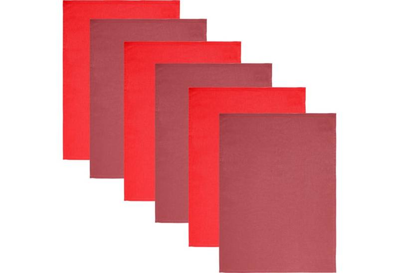 REDBEST Geschirrtuch Geschirrtuch "Tulsa" 6er-Pack, Baumwolle Uni von REDBEST