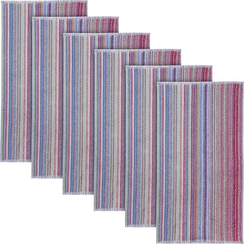 REDBEST Handtuch 6er-Pack Streifen bunt Größe 50x100 cm - ideal für Reisen, leichte Qualität, Gute Feuchtigkeitsaufnahme REDBEST Handtuch 6er-Pack Streifen bunt Größe 50x100 cm - ideal für Reisen, leichte Qualität, Gute Feuchtigkeitsaufnahme von REDBEST