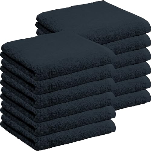 REDBEST Handtuch Oceanside 12er-Pack Walk-Frotter schwarz Größe 50x80 cm von REDBEST