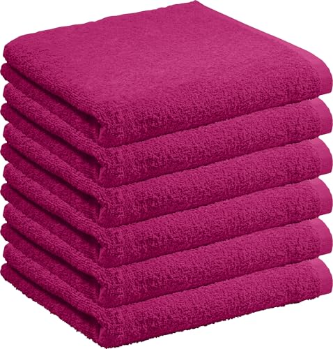 REDBEST Handtuch Oceanside 6er-Pack Walk-Frottier Fuchsia Größe 50x100 cm REDBEST Handtuch Oceanside 6er-Pack Walk-Frottier Fuchsia Größe 50x100 cm von REDBEST