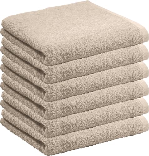 REDBEST Handtuch Oceanside 6er-Pack Walk-Frottier beige Größe 50x80 cm von REDBEST
