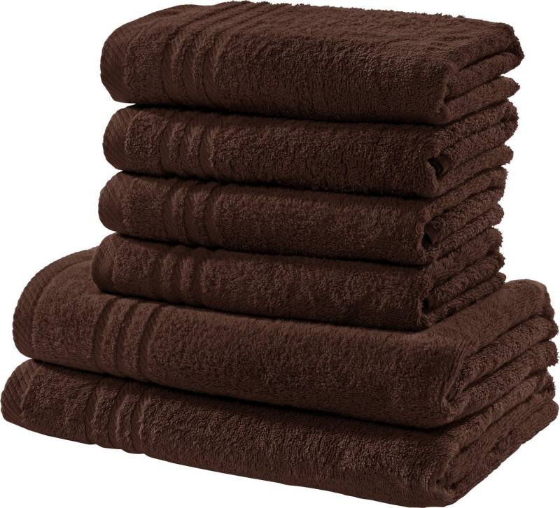 REDBEST Handtücher Frottier-Set uni 6-tlg., Frottier, Walk-Frottier Uni von REDBEST