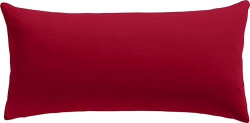 REDBEST Kissenbezug Single- Jersey San Francisco - weiche Qualität, bügelfrei, praktischer Reißverschluss, 100% Baumwolle - Bordeaux Größe 40x80 cm von REDBEST