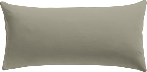 REDBEST Kissenbezug Single- Jersey San Francisco - weiche Qualität, bügelfrei, praktischer Reißverschluss, 100% Baumwolle - Taupe Größe 40x80 cm von REDBEST