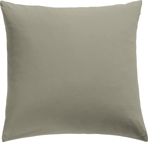 REDBEST Kissenbezug Single- Jersey San Francisco - weiche Qualität, bügelfrei, praktischer Reißverschluss, 100% Baumwolle - Taupe Größe 80x80 cm von REDBEST