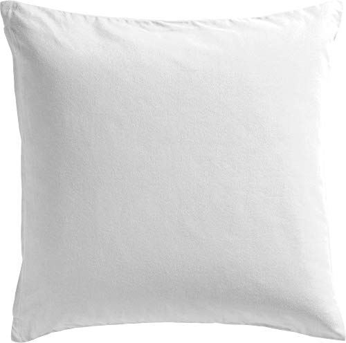 REDBEST Kissenhülle, Kissenbezug Uni Seattle, 100% Baumwolle weiß Größe 50x50 cm - Robustes, glattes Gewebe, mit praktischem Reißverschluss von REDBEST