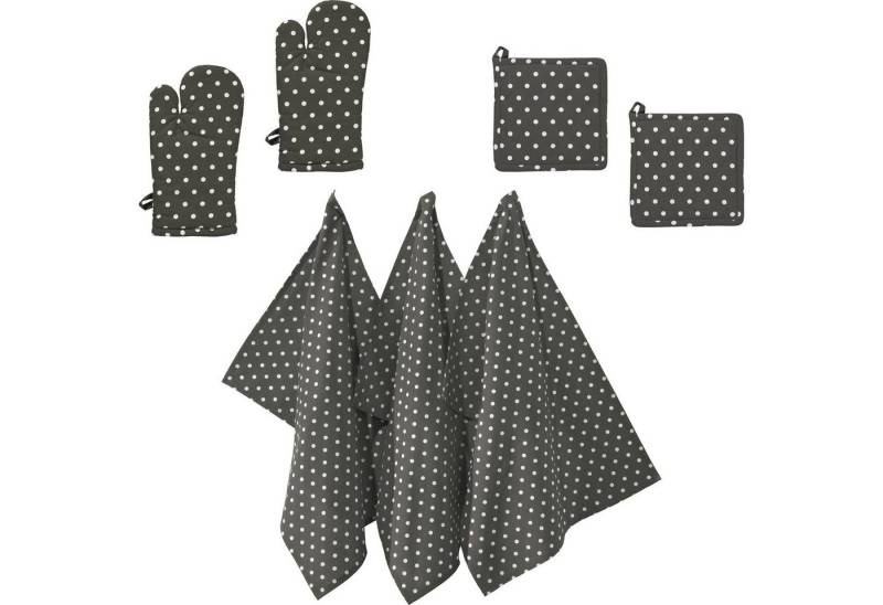 REDBEST Topflappen Küchenset 7-tlg., Punkte von REDBEST
